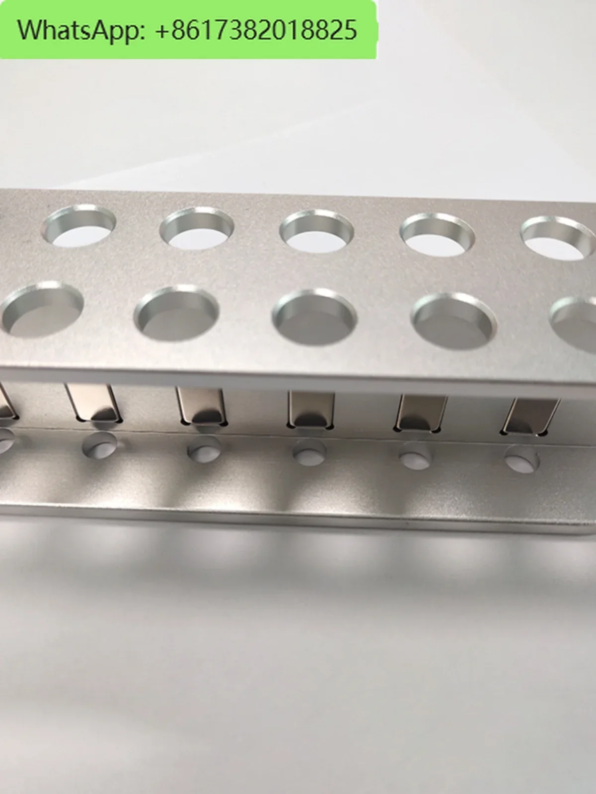 12-well aluminum magnetic rack, 1.5ml/0.5ml centrifuge tube, ep , dual-purpose biological laboratory magnetic bead sorting rack