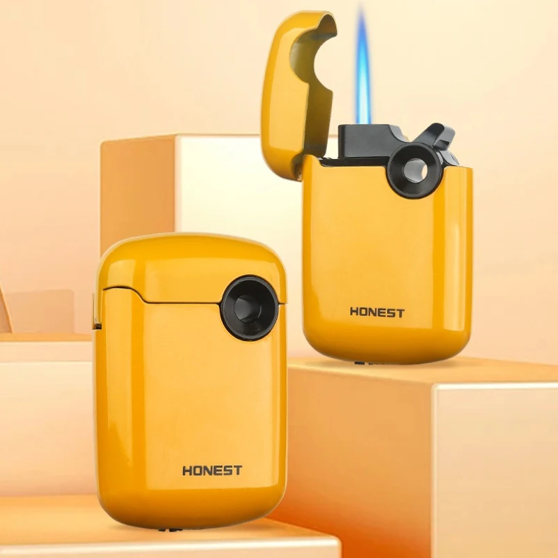 HONEST Mini Blue Flame Windproof Jet Lighter, Personalized Candy Color Cigarette Lighter, Gift for Boyfriend Girlfriend Birthday