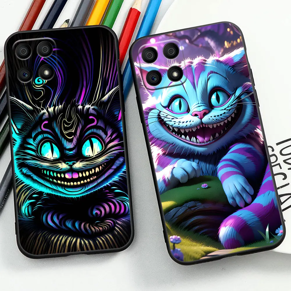 Cheshire Cat Alice in Wonderland Case For Huawei P20 P30 Y6P Y7 Y9 NOVA 2I 3I 7I 8I 9SE Honor 90 20 9X 8X X9A X8 X7 X7A Case