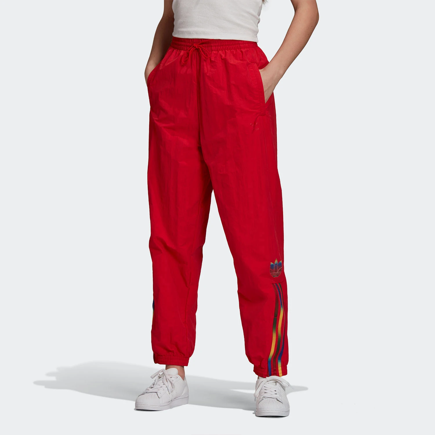 アディダス正規品-トレフォイル-trackpants-レディース-カジュアル-スポーツパンツ-gj7718