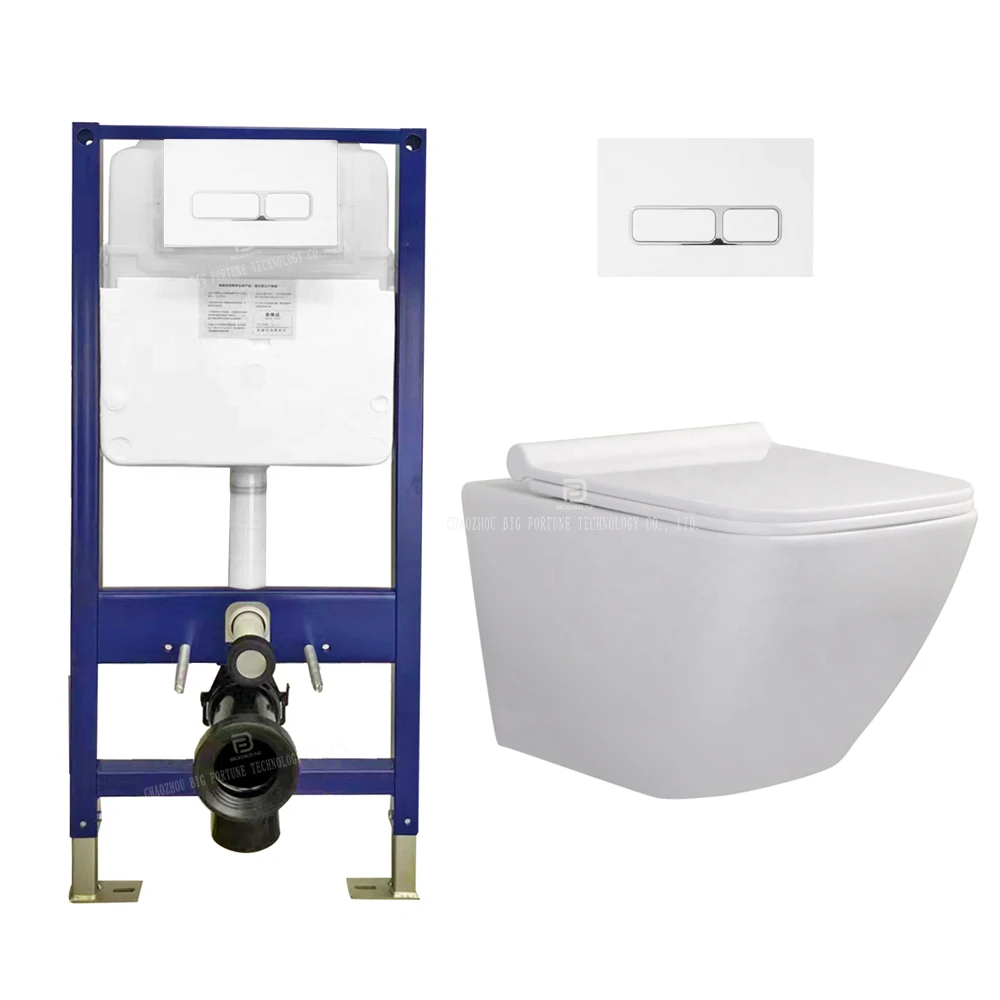 Modern Design Concealed Mechanism Wall Mounted Ceramic Toilet Tank with Easy DIY Manual for Bathroom Application
