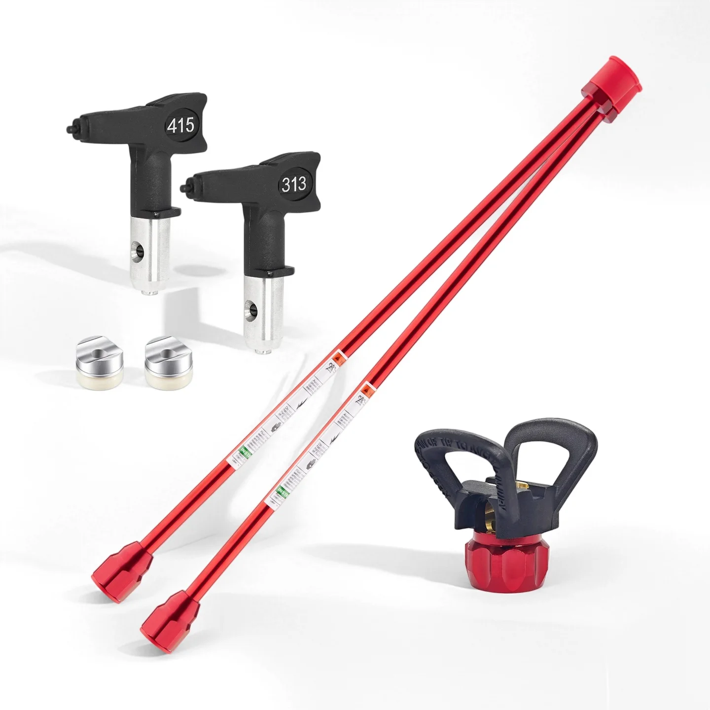 

Набор для безвоздушного распыления краски, 5 шт., удлинительные штанги + сопла 313/415 с защитой, аксессуары для краскопульта