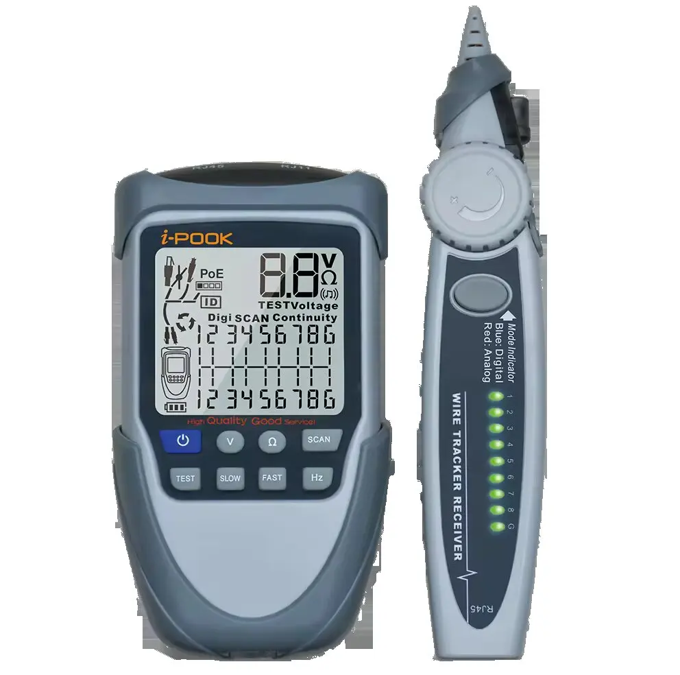 i-pook PK65C+ Cable tester and wire tracker for network digital Lan cable tester