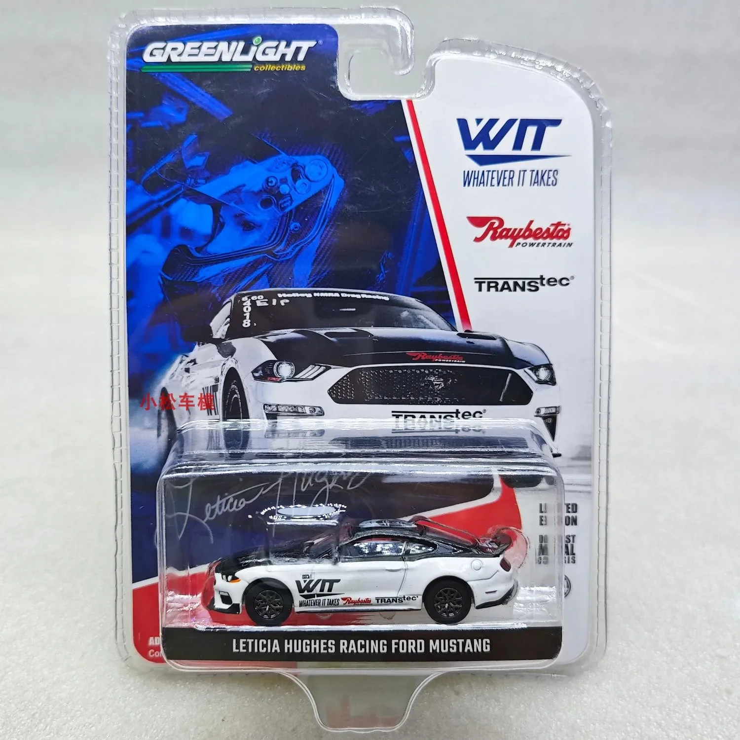 GreenLight 1:64 Leticia Hughes Racing Mustang سبيكة محاكاة نموذج سيارة صغيرة مجموعة الديكور سيارة لعبة هدية
