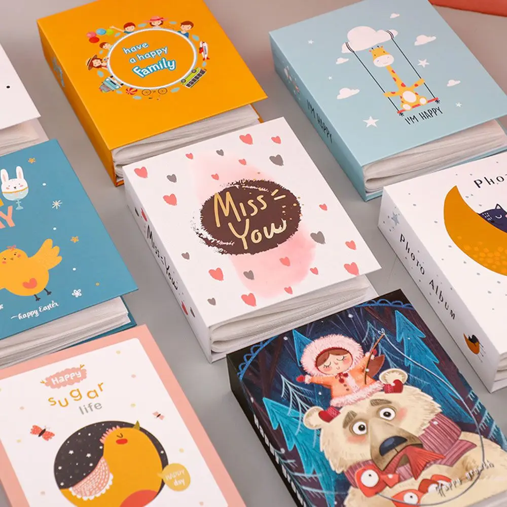 4R 100 pièces Album Photo livre commémoratif dessin animé insérer rappel mignon dessin animé Albums Photo mignon bon temps enfant cadeau