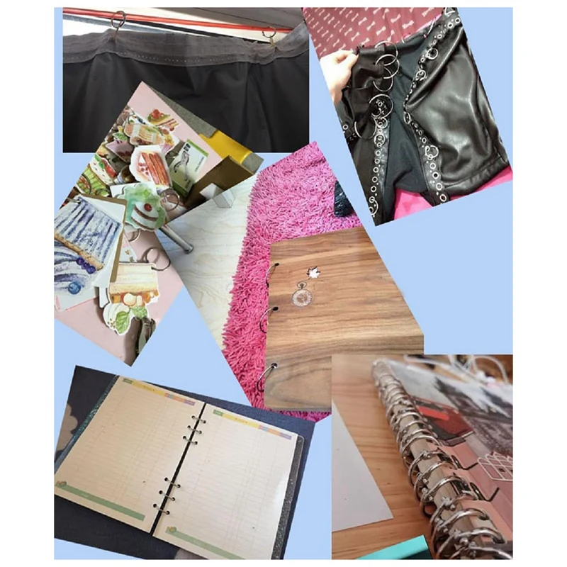 A56G-60 PCS Loose Leaf Binder Rings 1-Inch Office Book Rings, Nickel Plated Steel Binder Rings, Key Rings, Metal Book Rings