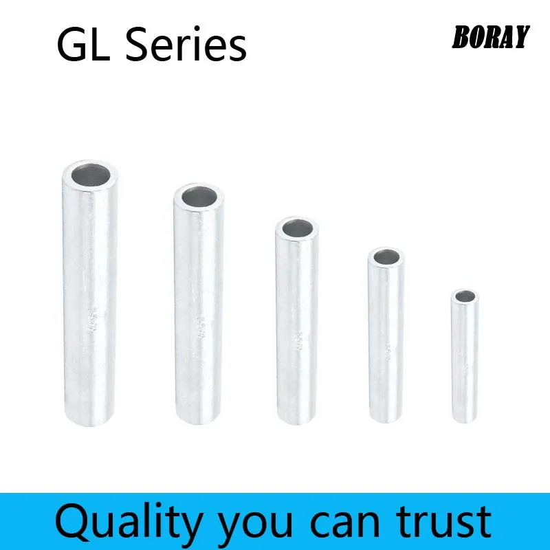 

GL-10/16/25/35/50/70 Aluminum Connector Bare Metal Hole Passing Sleeve Tube for Wire Cable Crimping