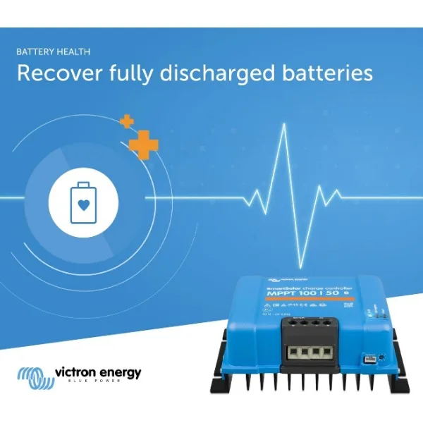 Imagem -03 - Victron Energia-smartsolar Mppt Controlador de Carga Solar Bluetooth 100v 50 Amp 12 Volts 24 Volts