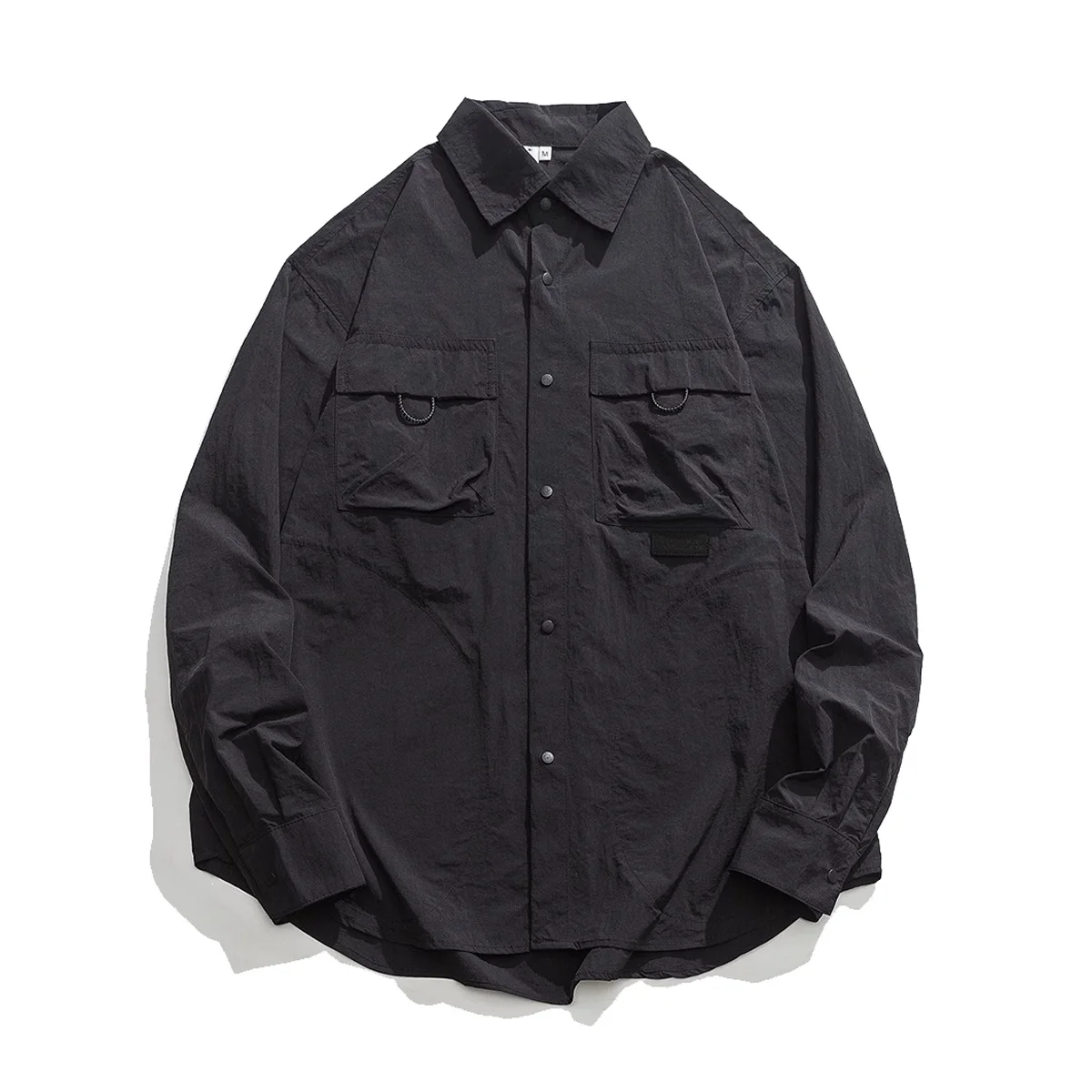 ผู้ชายกลางแจ้งแห้งเร็วแฟชั่นแขนยาวหลวม Casual Cargo เสื้อ Cityboy Oversize Vintage เสื้อ Coat