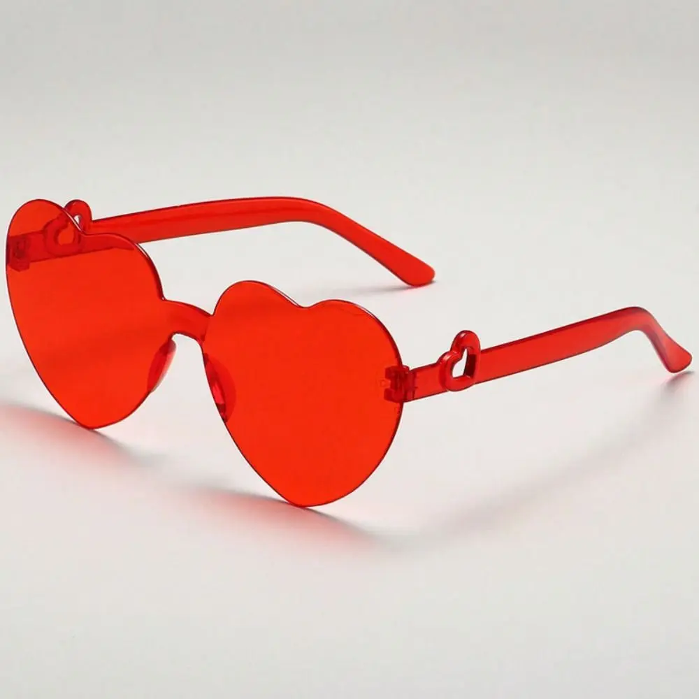 Candy Color Love Shape Sunglasses Sun-Protective Travel Accessories Driving Glasses Trend Eyewear Outdoor Sunglasses