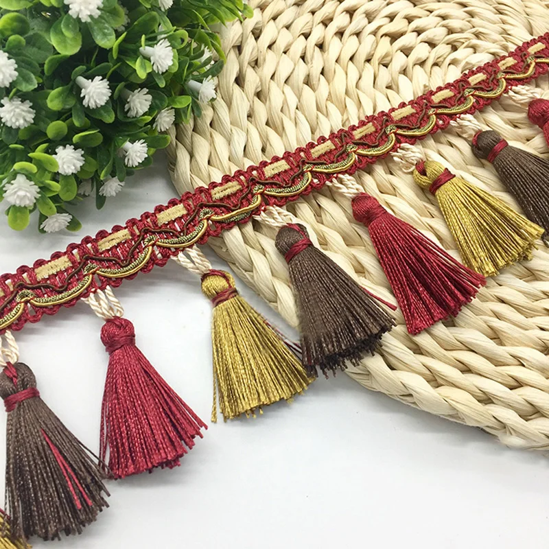 11 Meter Tassel Lace Edging Handmade Diy Lace Trim Tassel Fringe Clothes Curtain Table Upholstery Sofa Decorative Accessory