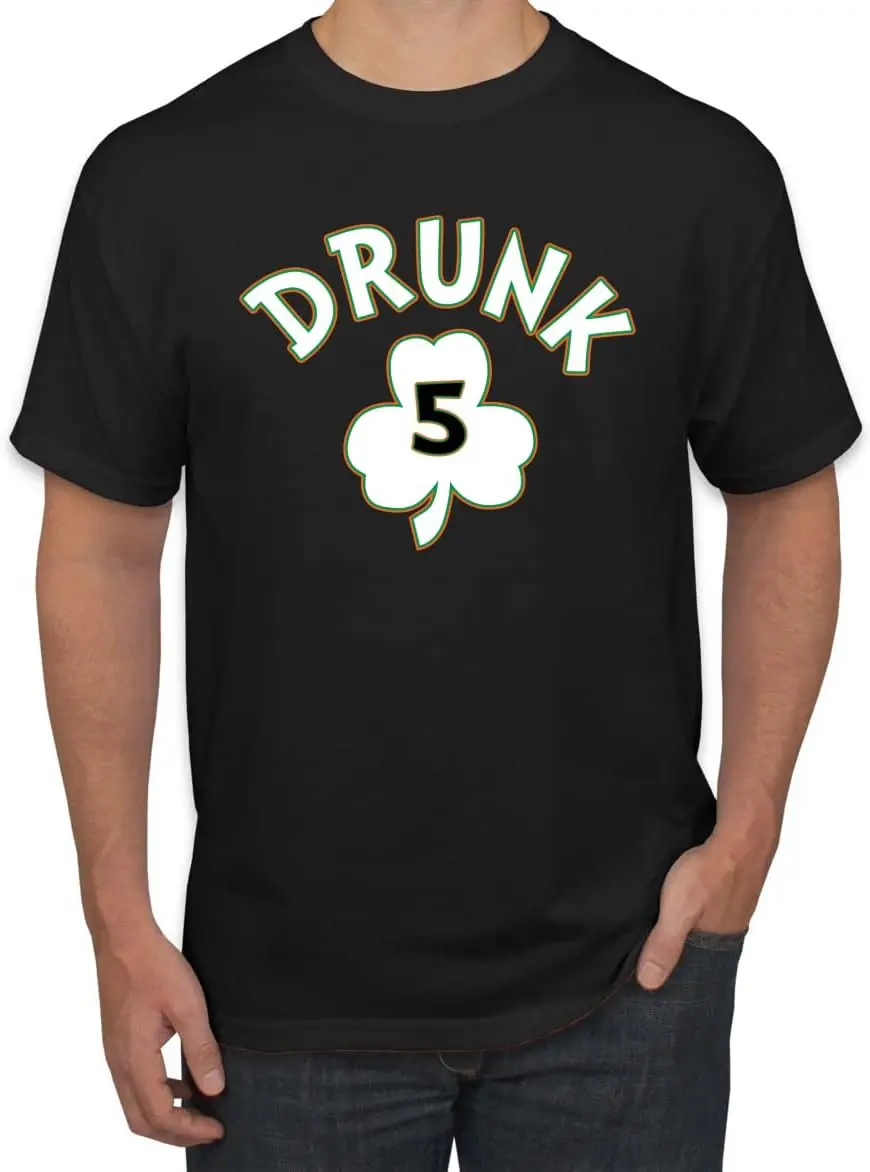 Drunk Number 5 Lucky Clover St. Patrick's Day Men's Graphic T-Shirt