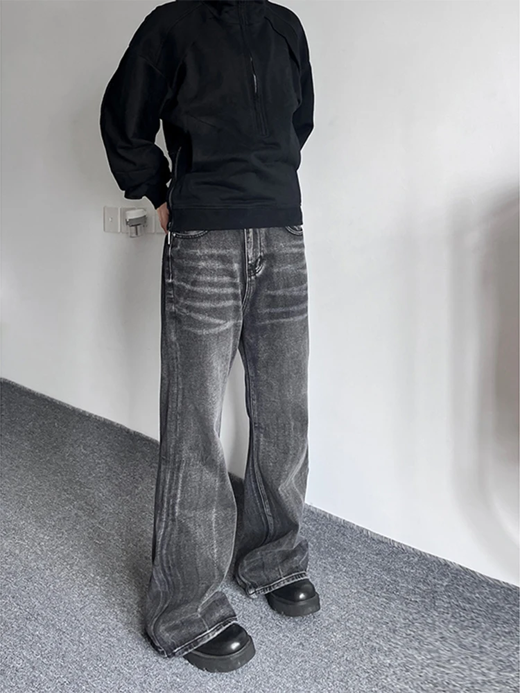 

Ретро-джинсы в американском стиле с узором, свободного кроя, широкие штанины, из окрашенного хлопка и полиэстера, износостойкие, для уличной моды