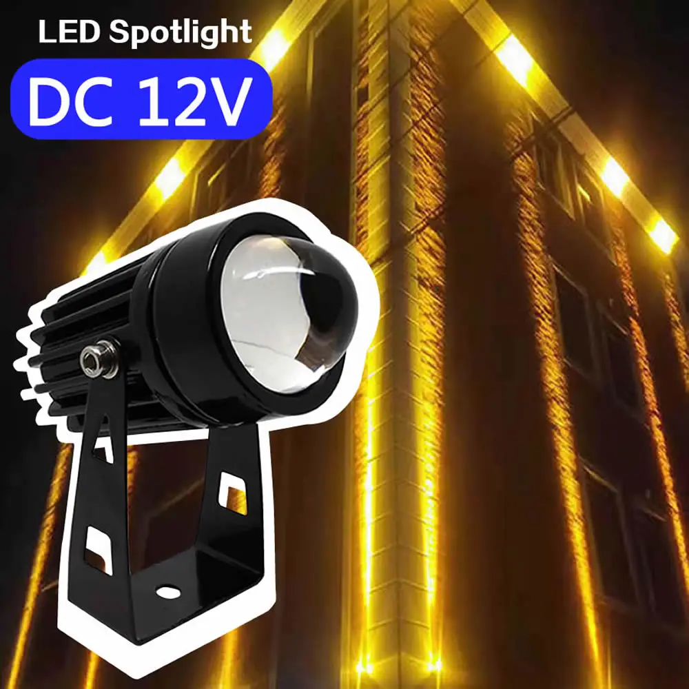 Dc 12V Voltage Outdoor Led Muur Spotlight 3W 5W Voor Thuis Landschap Lichten Rood Groen Blauw Rgb Waterdicht One Beam Verlichting