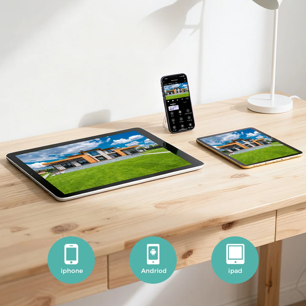 Solar Powered WiFi Security Camera Outdoor 3MP HD with Color Night Vision Two Way Audio Motion Detection & Pan - Tilt Control