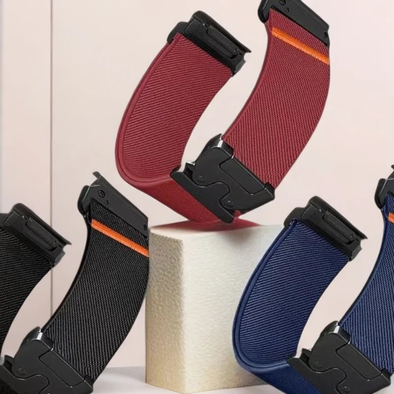 Elastisches Nylon-Armband für Garmin Forerunner955/965/935/945, QuickFit-Fallschirmgurt, Fenix7/7pro, atmungsaktiv, verstellbar