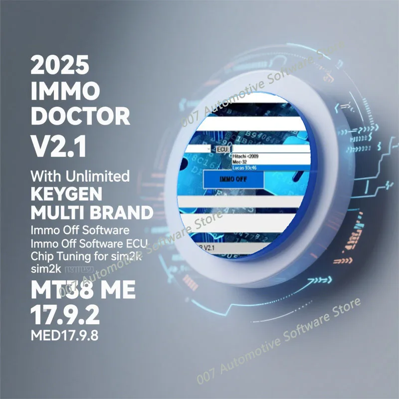 

2025NEW IMMO DOCTOR V2.1 Multi Brand Keygen Unlimited ECU Chip Tuning Software for SIM2K MT38 ME 17.9.2 MED17.9.8