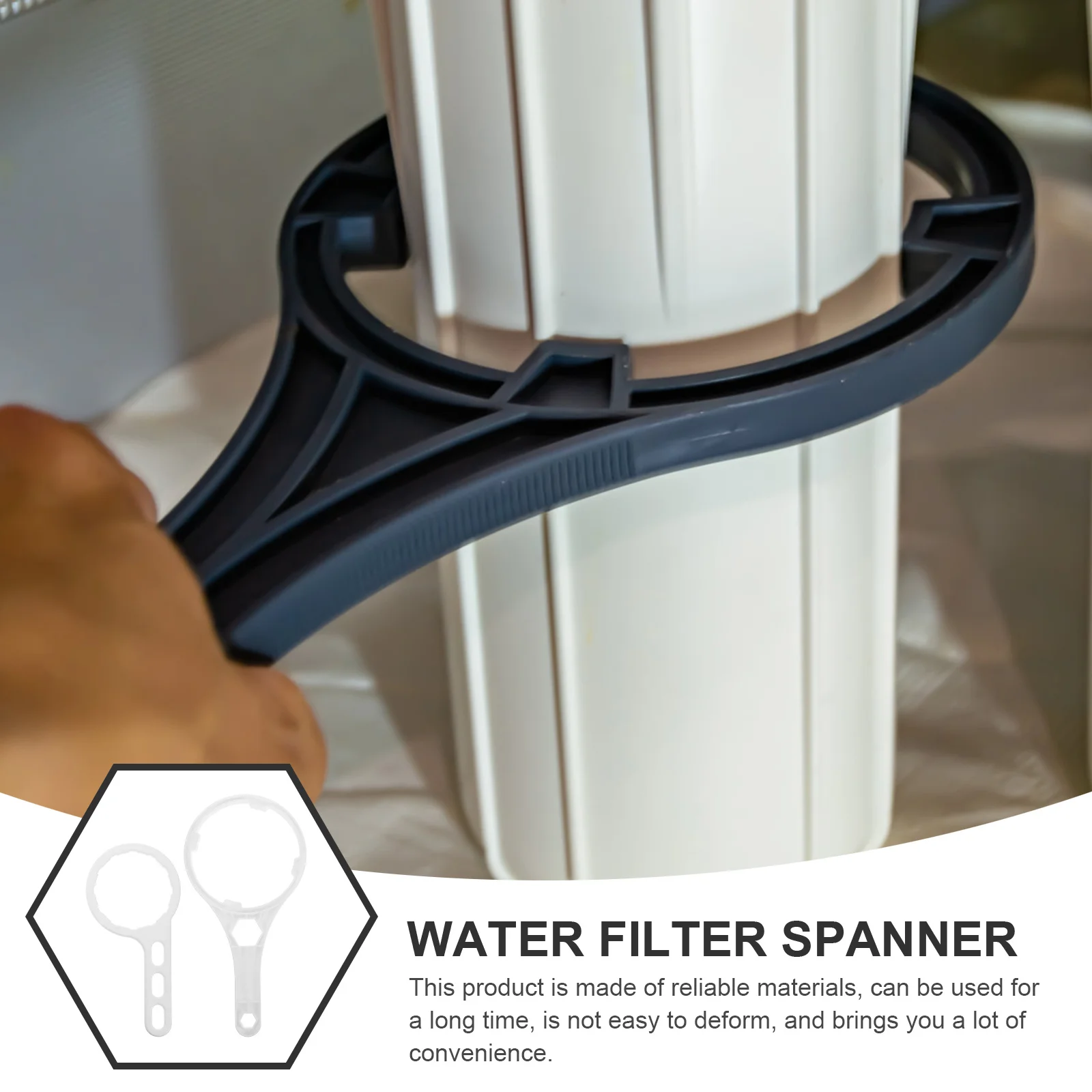

1 set Filter Housing Wrench For 1812 Membrane Plastic Water Filter Spanner Compact Repair Tool Reverse Osmosis System Compatible
