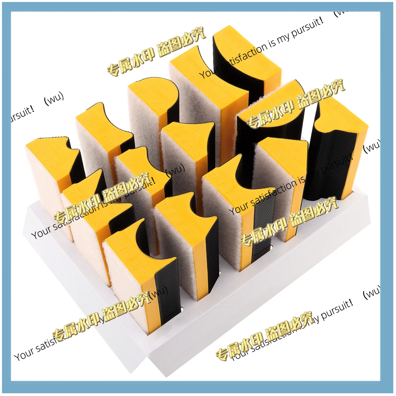 

2pcs Hand Sanding Block Hook and Loop Assorted Shaped Sanding Disc Holder Grinding Sponge Abrasive Tool Manual Grinding