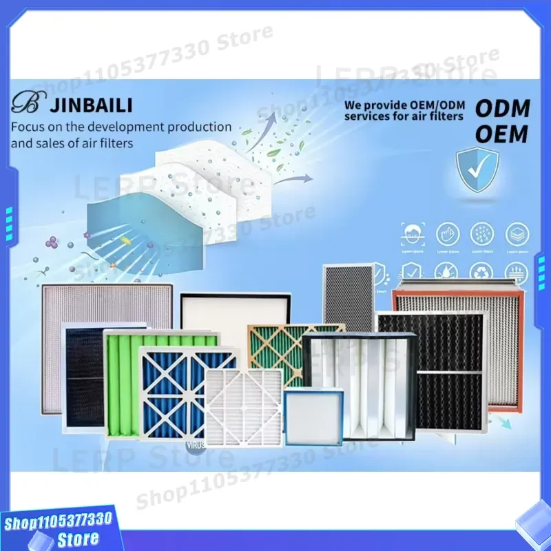 H14 HEPA Fiberglass Air Filter High Efficiency Dust Removal for Industrial HVAC Workshop Oven OEM Paper Filter Media