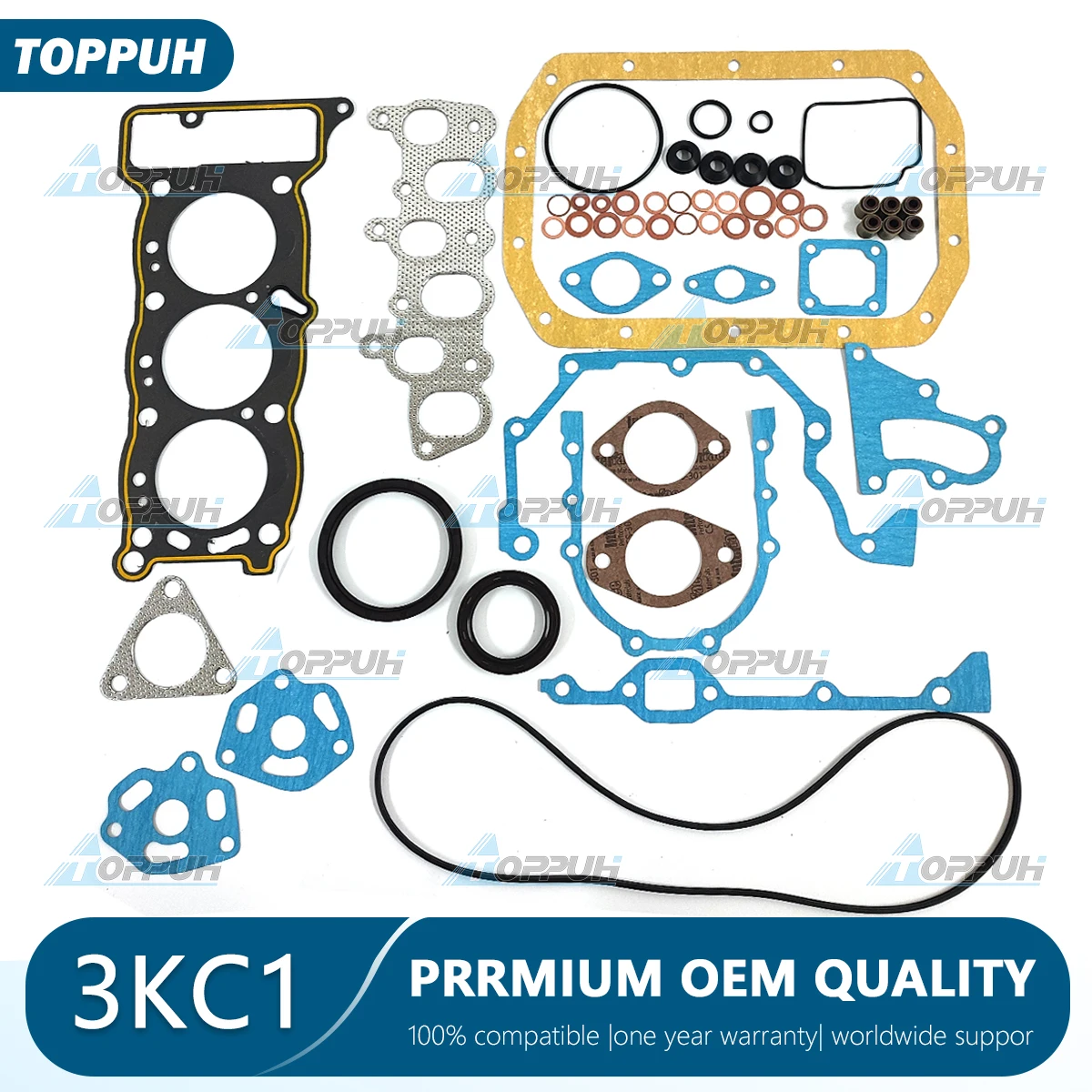 3KC1 Full Gasket Kit Set With Cylinder Head Gasket For Isuzu Engine 3KC1 PA S15 B15 EX15 EX20 SB15 Excavator SL3 Loader