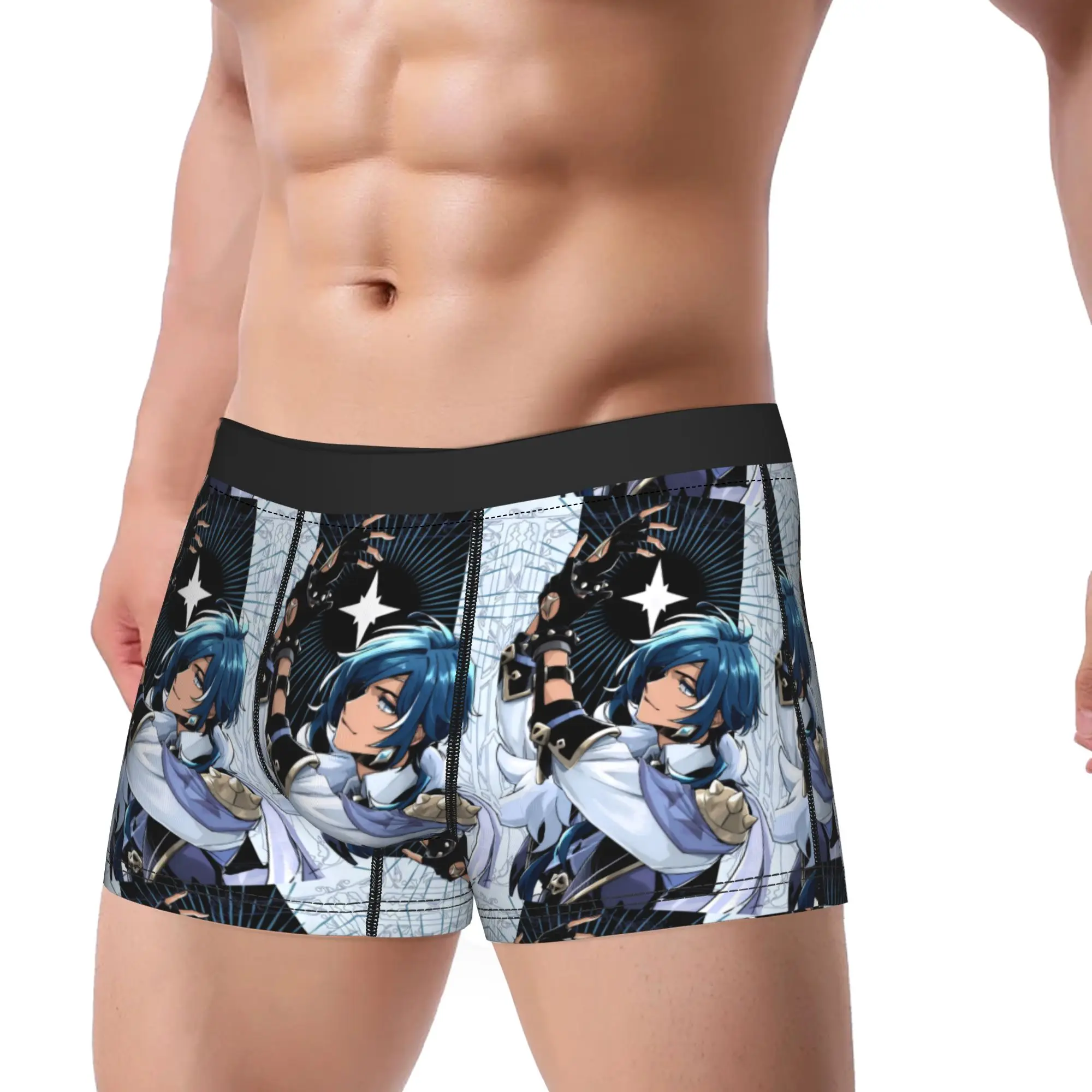 Genshin Impact Game Printed Boxer Brief Kaeya Alberich  Underwear Quality Male Sexy Soft Boxershorts Printing Large Size Panties