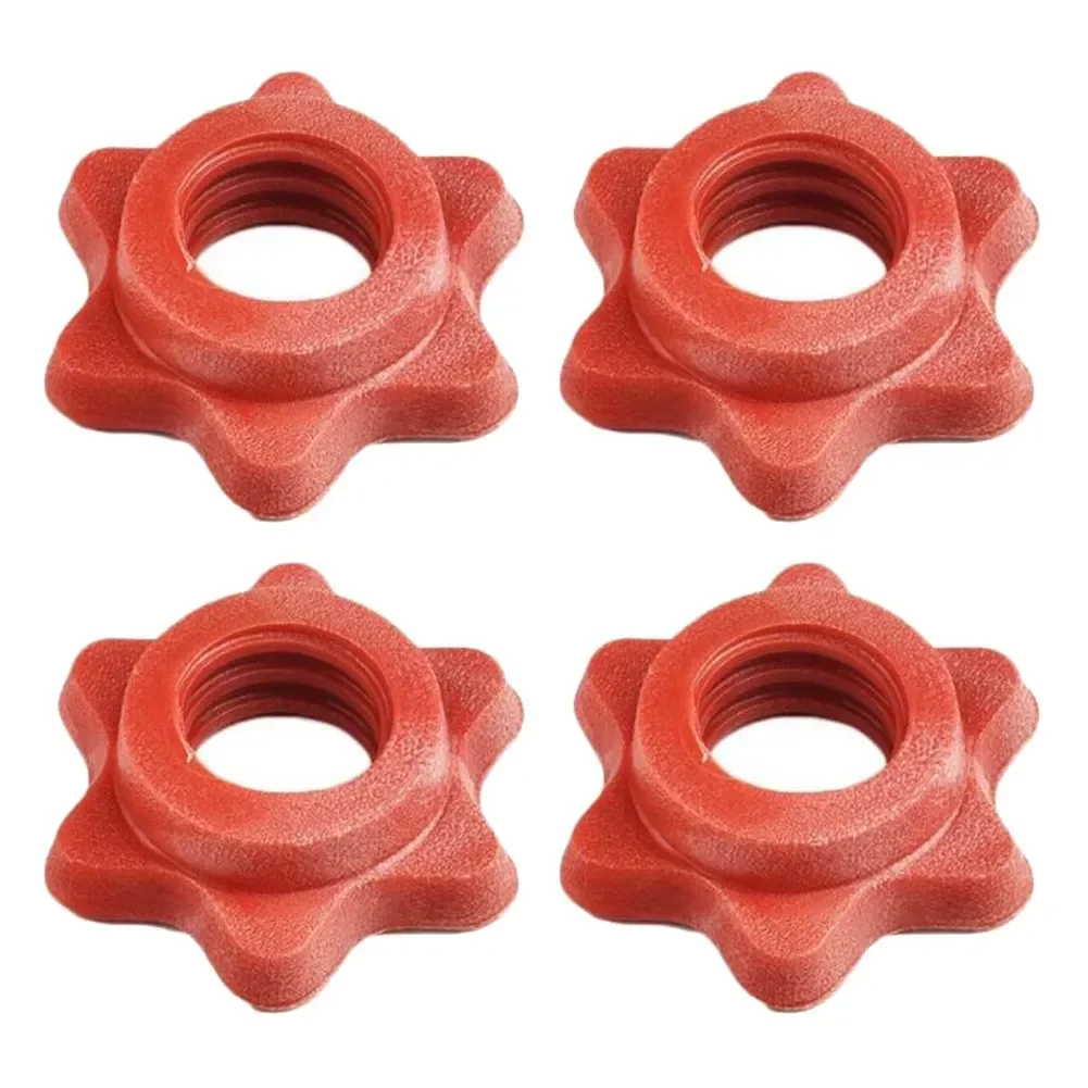 4pcs 25mm Safety Locks Dumbbell Nut Barbell Bar Spin Lock Plug Weight Check Hexagonal Clip Fitness Strength Training Accessories