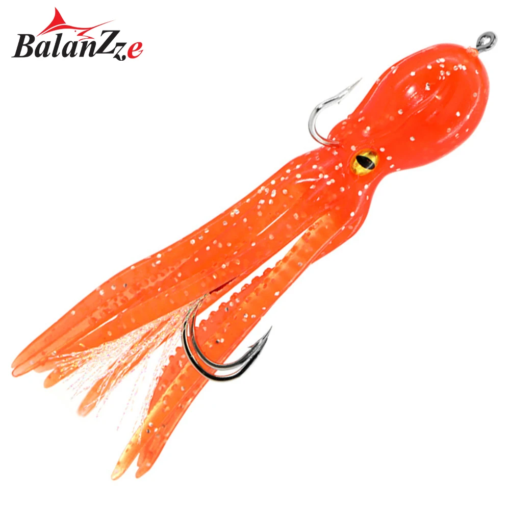 Balanzze Octopus Soft Lure 20g 22g 23g Squid Jig Bait For Saltwater Fishing Luminous Octopus Swimbait Artificial Silicone Bait