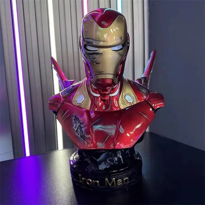 

Iron Man Battle Damage Edition Mk50 Half Body Chest 1:2 Resin Action Figure Model Ornament Statue Collection Anime Peripherals