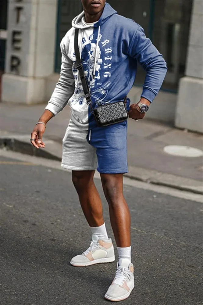 Magazine Shooting Street Style Sweatshirt met capuchon, shorts, tweedelige set Modieuze en coole set in Hong Kong-stijl MC11-MA1