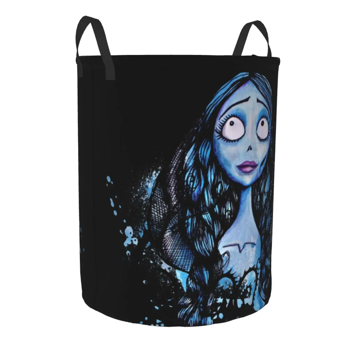 Halloween Corpse Bride Laundry Basket Collapsible Skeleton Emily Girl Tim Burton Clothing Hamper Toys Organizer Storage Bins