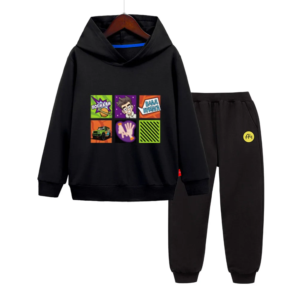 Merch A4 لافا لافا الأطفال هوديي الشارع الشهير 2 قطعة القطن الاطفال ملابس الطفل بلوزات Vlad А4 صبي فتاة الشارع الشهير البلوز