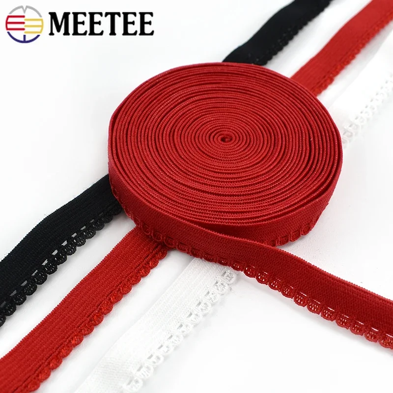 20/30/50 メートル 10 ミリメートルブラジャー弾性バンド縫製ドレスウエストストレッチレースリボン下着ストラップ装飾テープ DIY アクセサリー