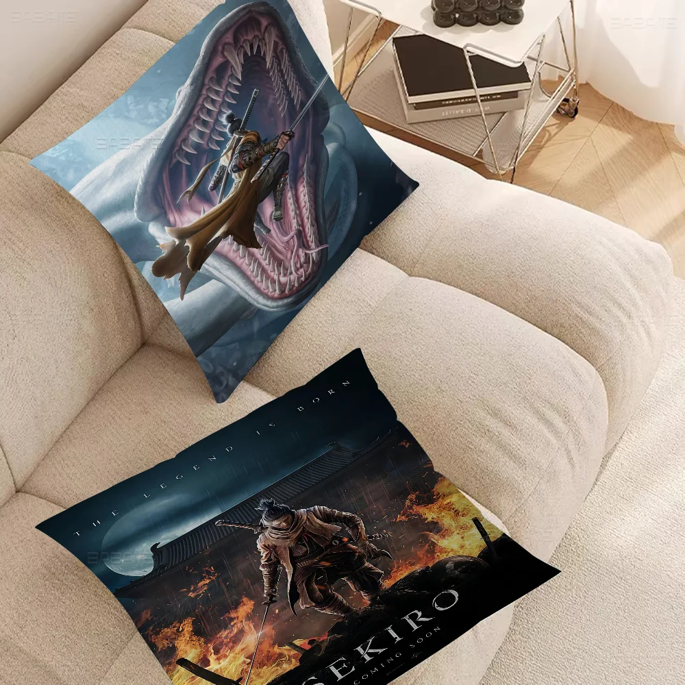 The Game S-SEKIRO Shadows Die Twice  Pillow Cover for Bedroom Room and Living Room Sofa Decorative Cushion Cover