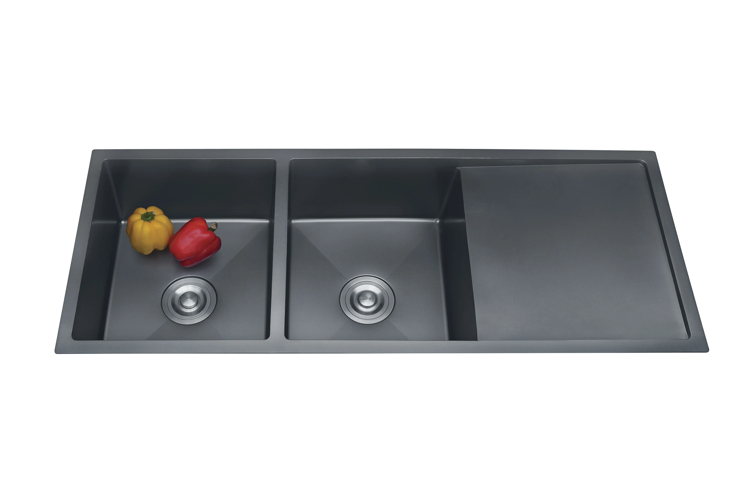 Customized Handmade Kitchen Sinks Stainless Steel Double Bowl 304 Nano Black Double Bowel Kitchen Sink With CHeap Price