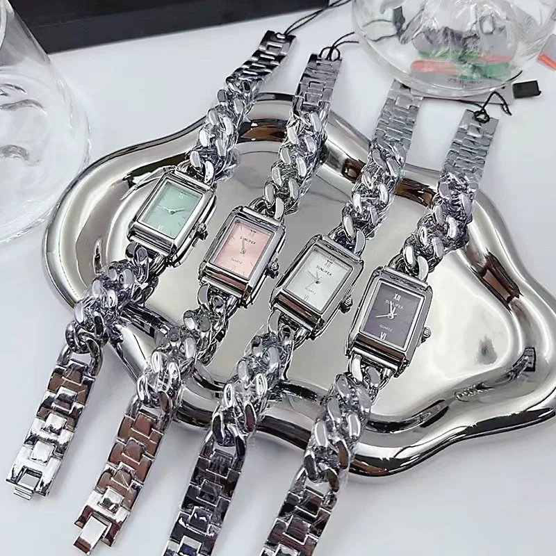 

Small squarechain watch female student color literary quartz watch advanced selection watch highend luxurywomen's
