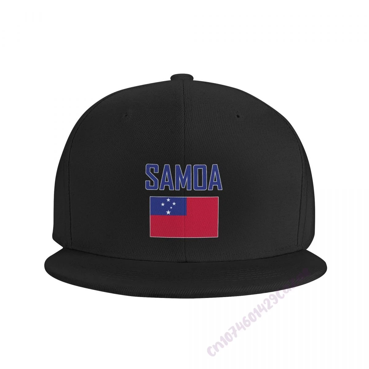 SAMOA Flag Flat Brim Baseball Cap Breathable Adjustable Men Women Outdoor Hip Hop Hat For Gift