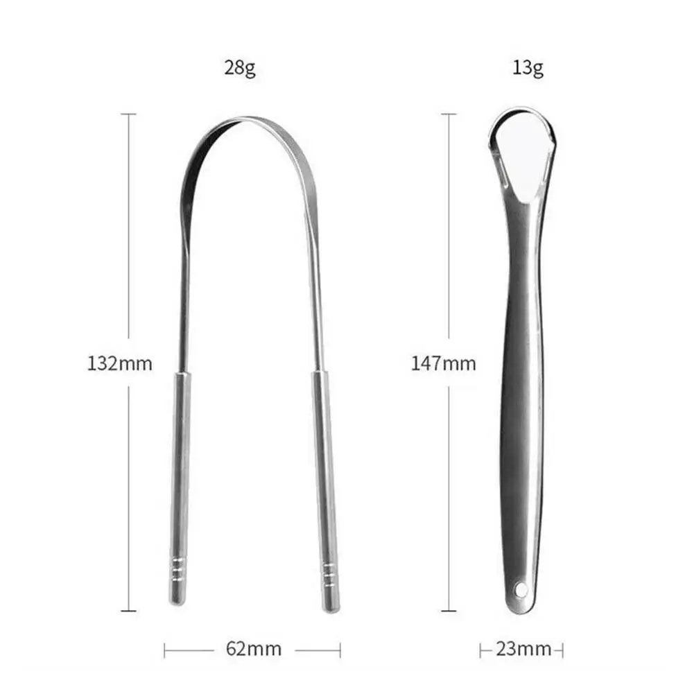 Stainless Steel Tongue Scarper cleaners for oral hygiene gratte langue tounge Scrapper Toothbrush Tongue Scraper Cleaning Brush