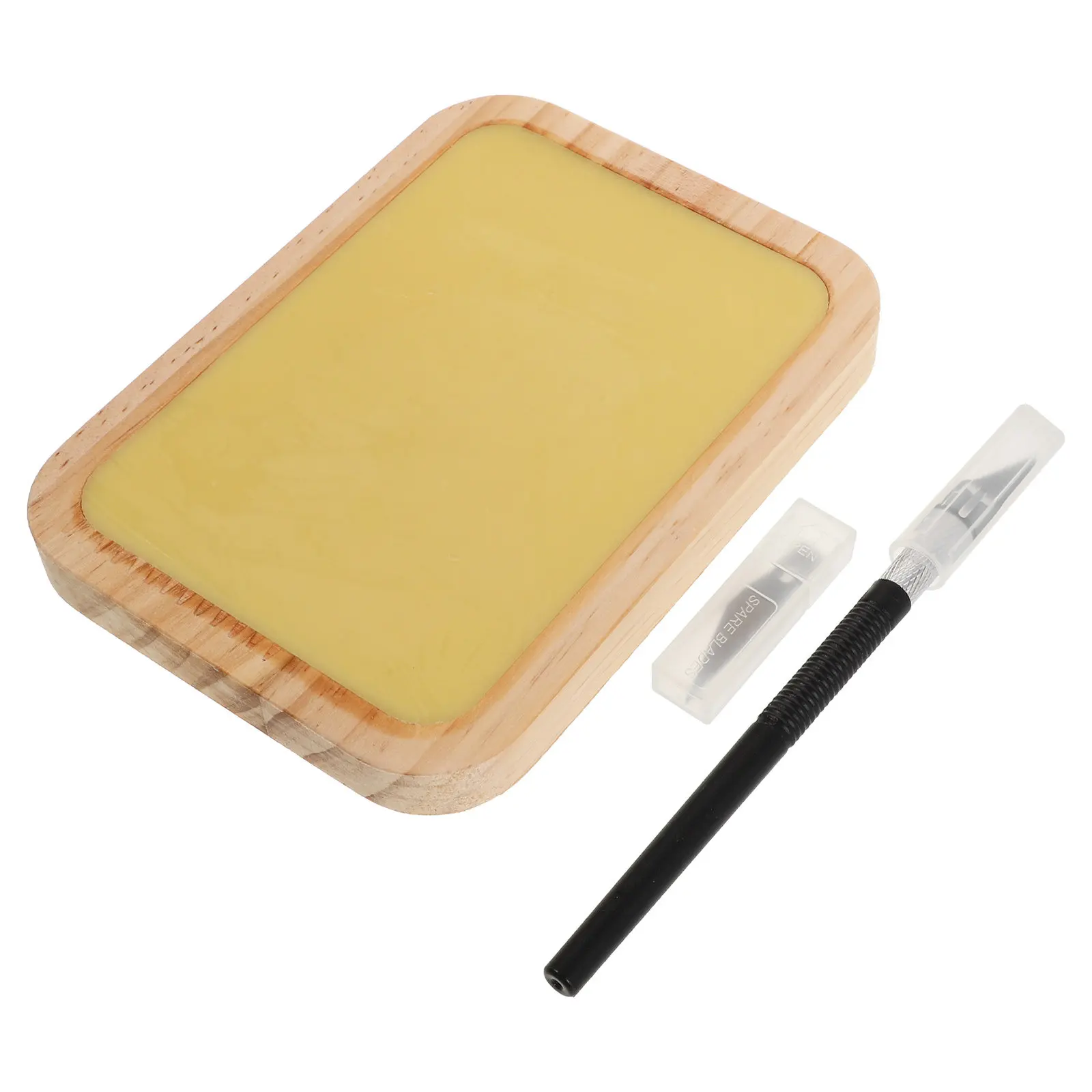 1Set Chinese Paper Cutting Wax Plate Kit with Carving Board DIY Window Flower Craft Tool Sharp Non-Sticky Blades for Papercraft