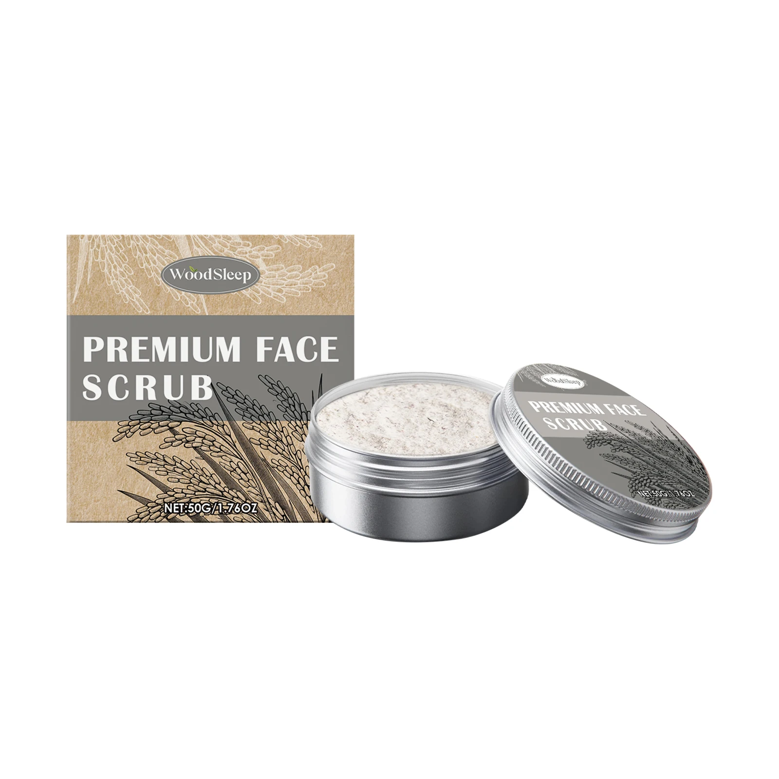 

WoodSleep Facial Scrub Cleanses And Exfoliates The Skin With Mild Ingredients That Lighten The Ski 2pcs