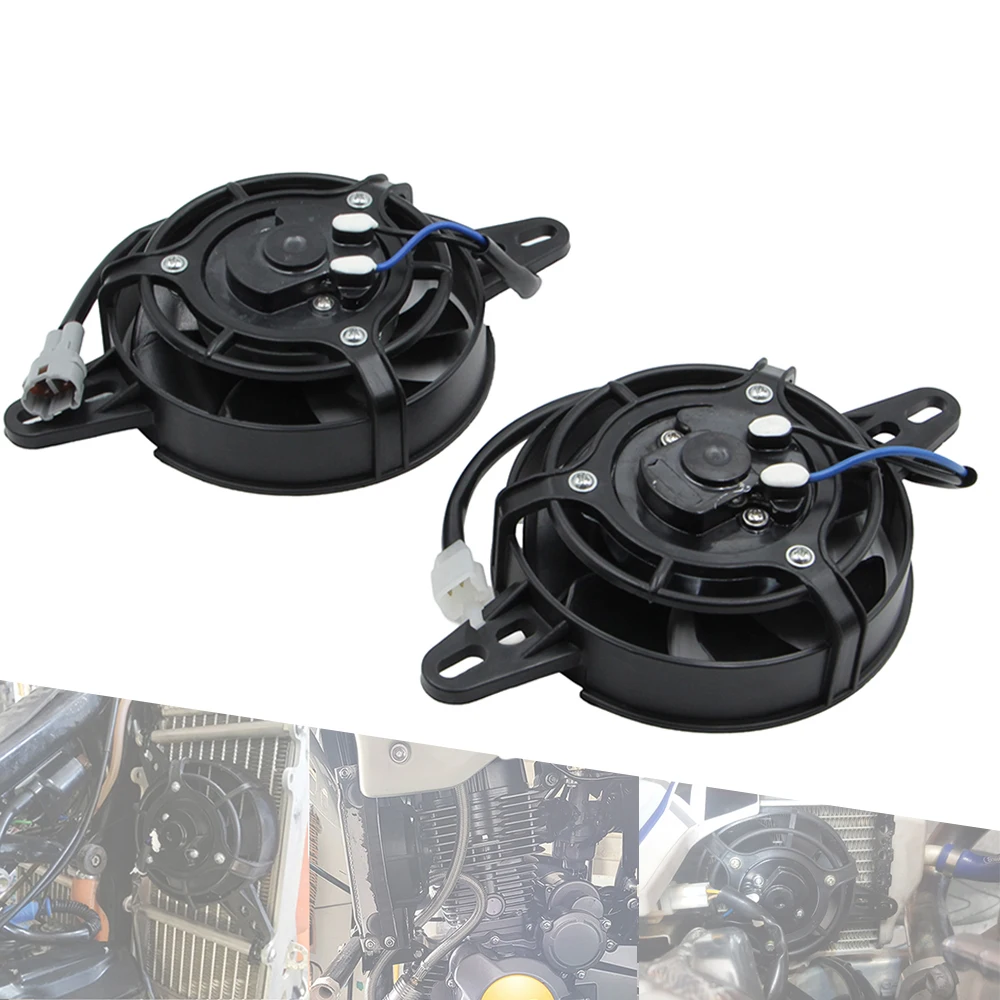 12V Motorcycle Cooling Fan Oil Cooler Engine Electric Radiator For Honda Yamaha Suzuki KTM Kawasaki ATV Motocross Accessories