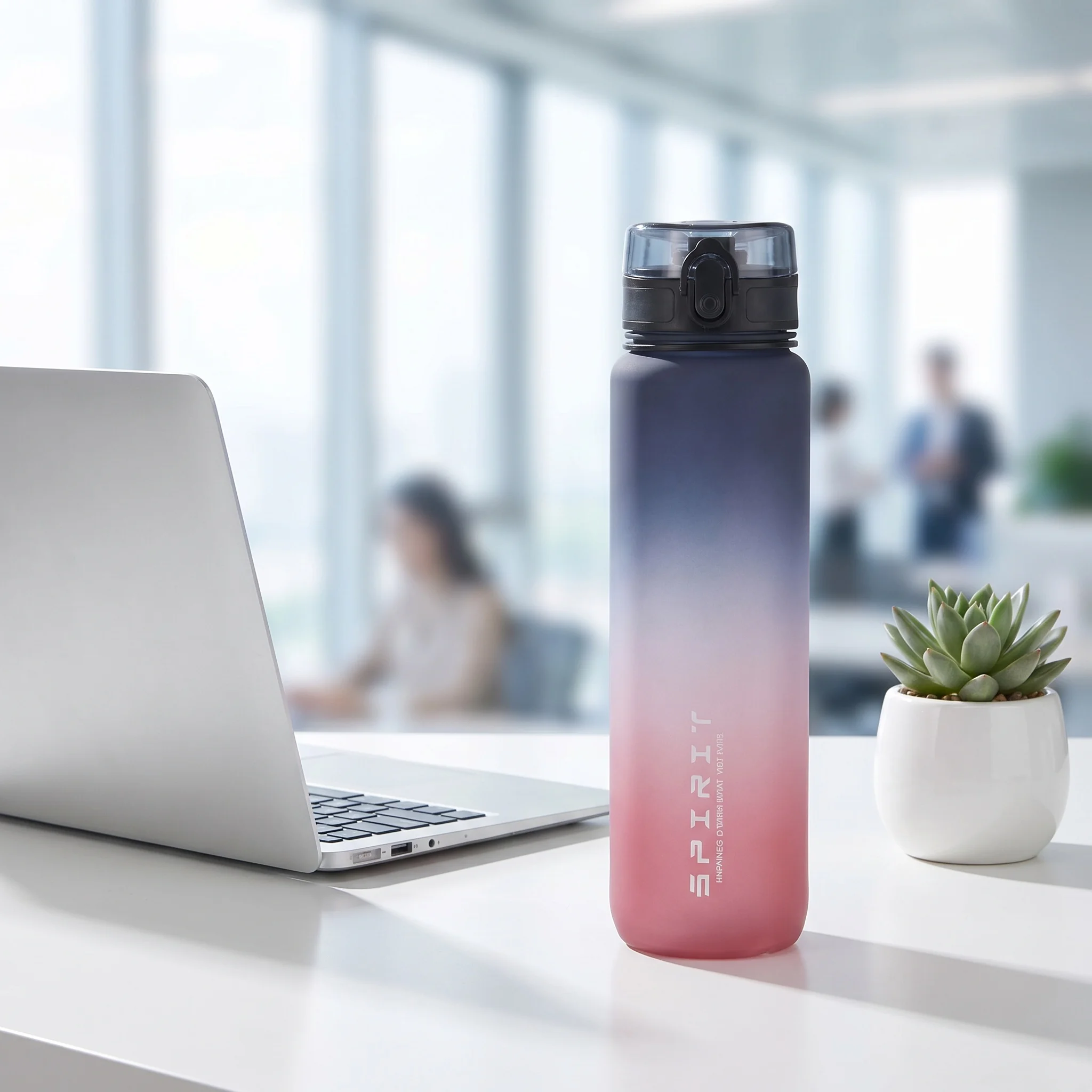 500ML/1000ML Large Capacity Sports Water Bottle Motivational Leak Proof Portable Reusable Plastic Cups Outdoor Travel Gym Jugs