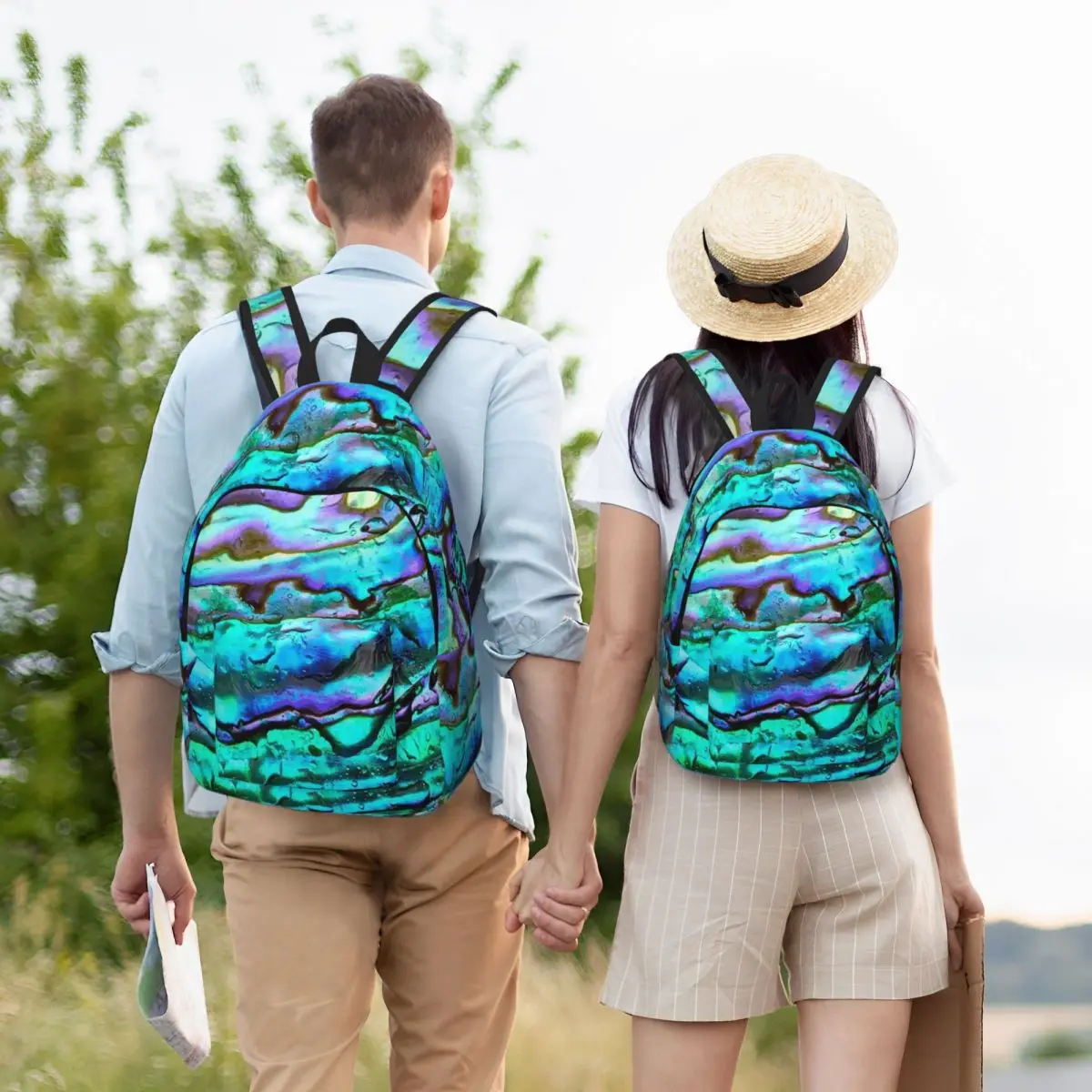 Abalone Shell Pattern Up Close Backpack Hot Sale Daypack Large Capacity Kids BookBag School Bag Shoulder Bags for Men Women