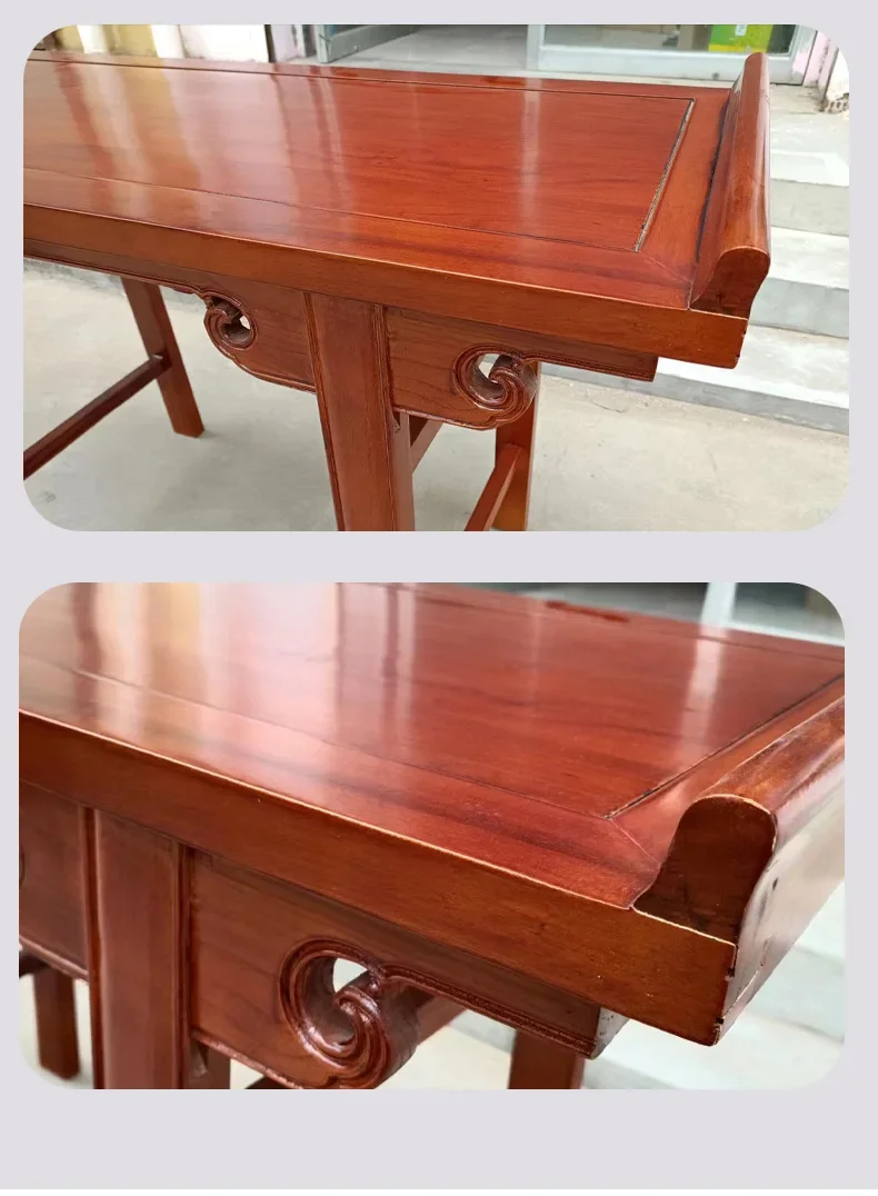 Offering table, incense table, household, Buddhist platform, solid wood, strip table, new Chinese style, entrance