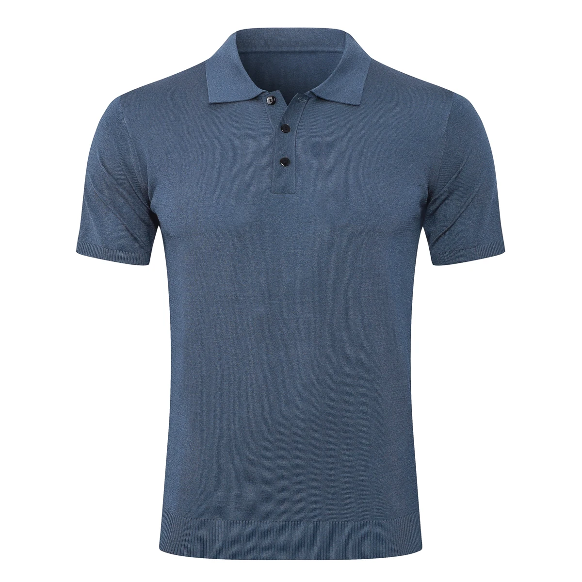 OECHSLI T-shirt Silk Polo 2025 New Thin Men\'s short Sleeve Button fashion elastic Breathable comfort high quality Big Size M-5XL