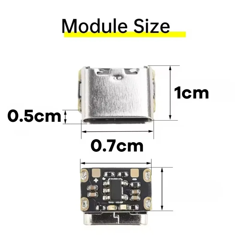 1/10/20Pcs Mini Lithium Battery Charging Board Module 3.7V 4.2V 18650 Lithium Battery Charger Protection Board Type-C Interface view 3