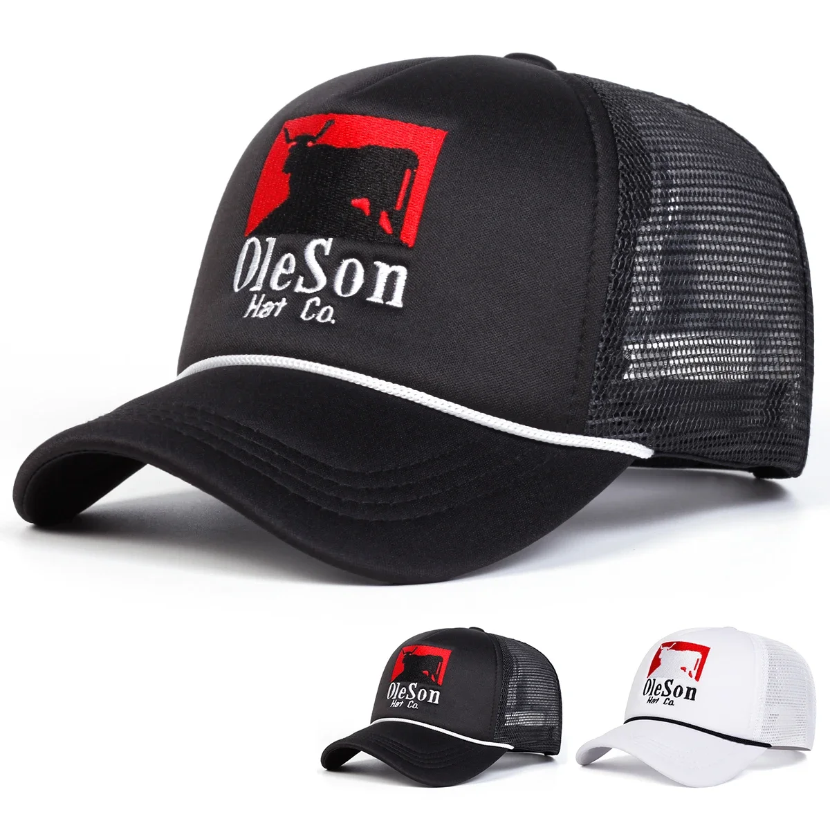 Унисекс OleSon Hat Co с вышивкой букв, бейсбольные сетчатые кепки, весна-лето, уличные регулируемые повседневные шапки, солнцезащитная шляпа, спортивная кепка