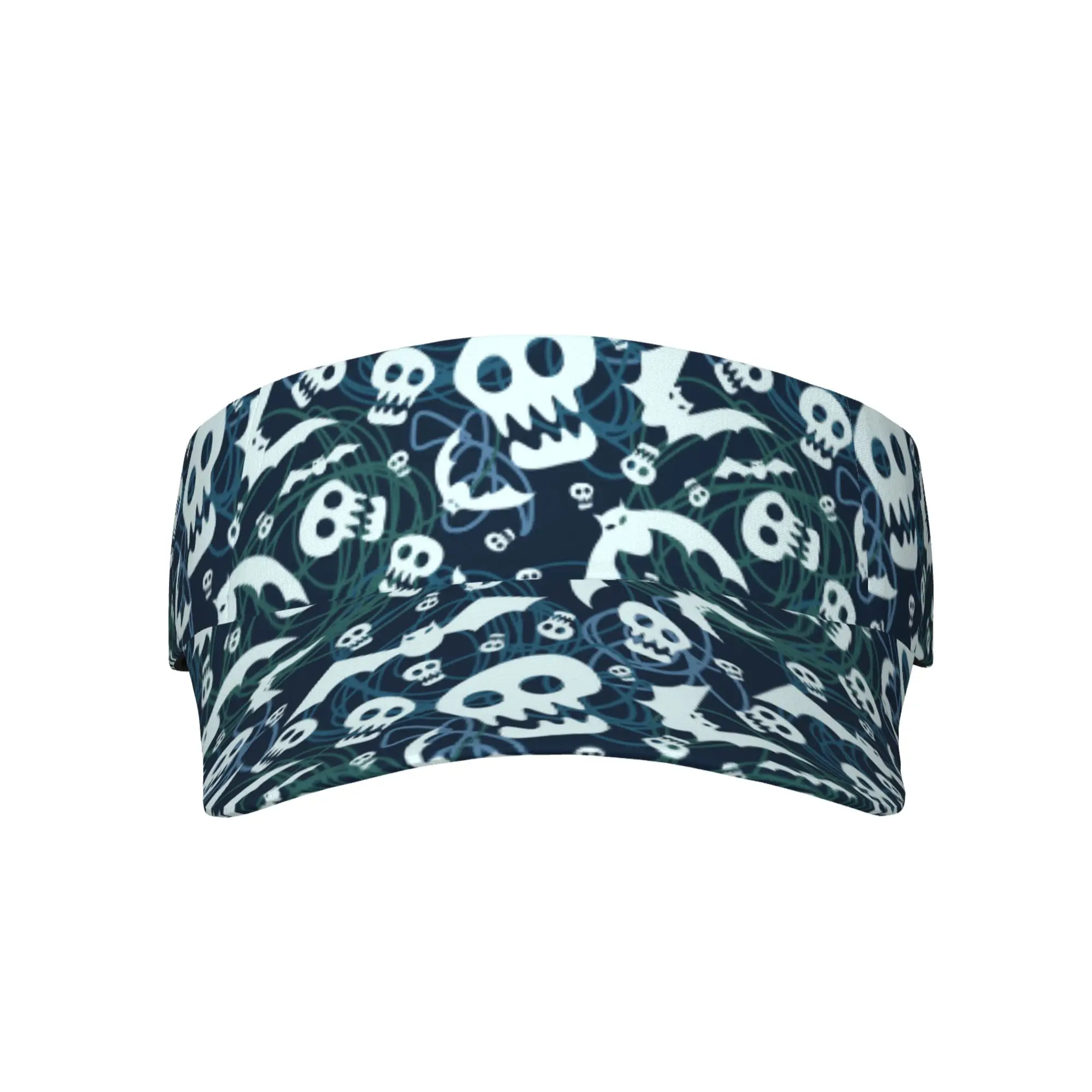 

Skulls and Bats Unisex Sports Sun Visor Adjustable UV Protection Sun Hat Cap for Beach for Sport Headband Golf Cap Print