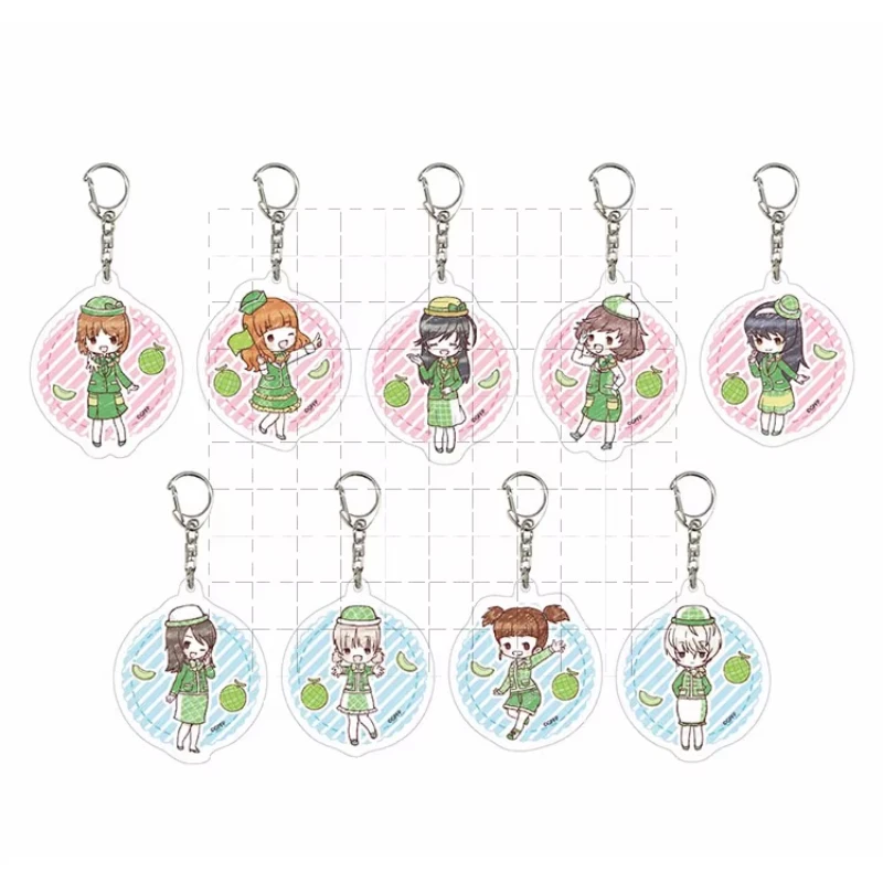 لعبة Anchovy Darjeeling Nishi Kinuyo Nishizumi Miho Maho المفاتيح دمية أنيمي الاكريليك كيرينغ قلادة للهدايا #2