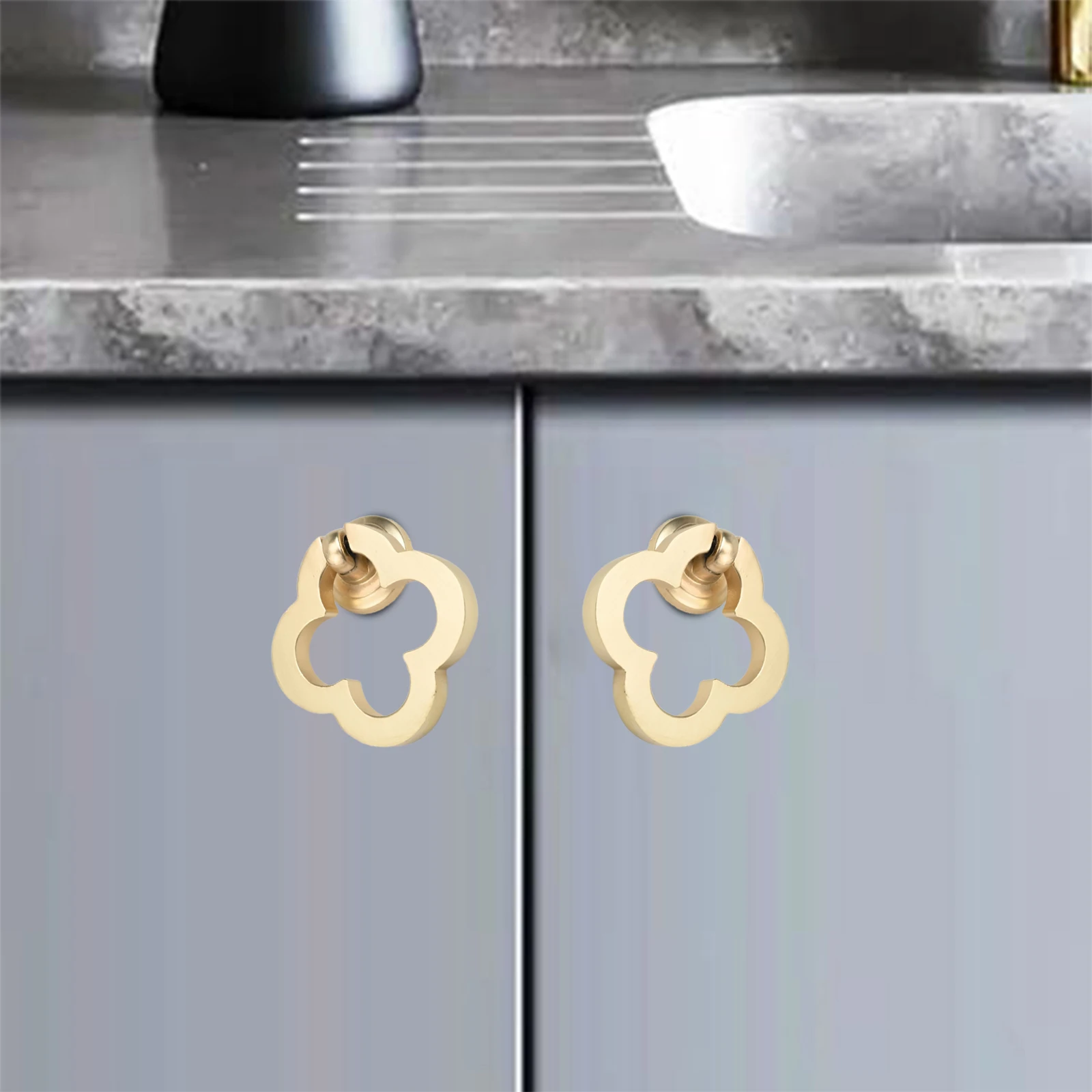 Brushed Gold Finish 55mm Cabinet Handles Suitable For Various Furniture Easy To Install Elegant Furniture Accessory